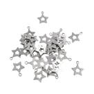 30 Amuletos de Estrela de Cinco Pontas em Aço Inoxidável - Para Criar Colares e Pingentes