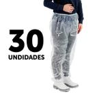 30 Calça Plástica Descartável Transparente Impermeável