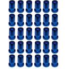 30 Capa de Porca Belga Azul Metalizada Roda 32/33mm