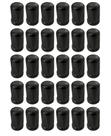 30 Capa De Porca Cromada Belga Preta 22mm Compativel Hr