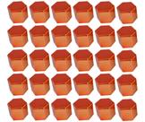 30 Capa De Porca Mini Hungara Laranja Metalizada Caminhão 32/33mm