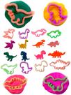 30 Cortador Dinossauro Forminha Massinha de Modelar Molde Aniversario Criança Kit Festa Lembrancinha