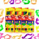 30 Cx Massinha de Modelar 6 Cores + 100 Forminhas Cortadores Coloridos Animais Lembrancinha Infantil