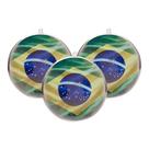 30 Esfera Acrílica Brasil 8cm Linda Decoração Copa Do Mundo