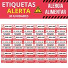 30 Etiquetas Alerta Alergia Alimentar Personalizada Vinil 30 Etiquetas Alerta Alergia Alimentar Personalizada Vinil