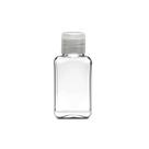30 Frascos Pet Quadrado 40ml Rosca 18mm com Tampa Flip Top para Álcool Gel