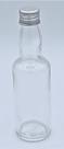 30 Garrafinhas Redonda de Vidro 60ml com Tampa Prata