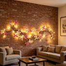 30 LED Luz Videira 130cm Borboletas USB 8 Modos Decoração Ambiente Flexível 30 LED Luz Videira 130cm Borboletas USB 8 Modos Decoração Ambiente Flexível