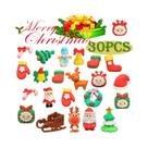 30 Peças De Borrachas Em Forma De Quebra-Cabeça 3D De Natal, Papai Noel E Boneco De Neve, Presentes