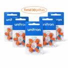 30 Pilhas Baterias 13 Pr48 Laranja Aparelho Auditivo Unitron