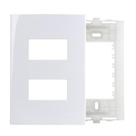 30 Placas Brancas Com Suporte Margirius 4x2 Com 2 Postos