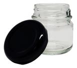 30 Potes de Vidro Geléinha Liso Redondo 40ml C/ Tampa PRETA 30 Potes de Vidro Geléinha Liso Redondo 40ml C/ Tampa PRETA
