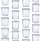 30 Potes Para Alimentos 500ML Transparente Com Tampa 11x9,5