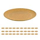 30 Prato Lanche Sobremesa Redondo Resistente 20cm Marrom Cl