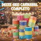 30 Rolos Serpentina Carnaval Folia Colorido Divertido Ano