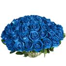 30 Rosas Artificiales de Seda Azul Jefuzh - Paquete de 30 Piezas