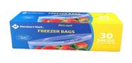 30 Saco Freezer Bags Fecho Duplo 17,7x19,5 Member's Mark