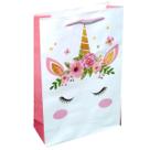 30 Sacolas Unicórnio em Papel 25x17x6cm Bolsa Festa 90g
