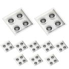 30 Spot Quadruplo Embutir Quadrado Recuado Par20 Branco 110v/220v