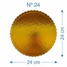 30 Suporte Base de Bolo Cake Board Laminado Dourado Nº24