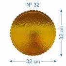 30 Suporte Base de Bolo Cake Board Laminado Dourado Nº32