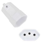 30 Tomada Plug Plugue Femea 3 Pinos 10a Branco Margirius 30 Tomada Plug Plugue Femea 3 Pinos 10a Branco Margirius