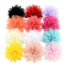 30 Un. Flor Em Chiffon Para Cabelo Com Prendedor Tipo Jacaré