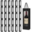 30 unidades de sacolas de presente de vinho SHANDERBAR com janela transparente 36x13x9 cm