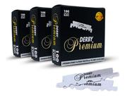 300 Laminas De Barbear Derby Premium Cortada P/ Navalhete 300 Laminas De Barbear Derby Premium Cortada P/ Navalhete