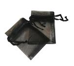 300 Saquinhos de organza preto 7x9 com fita cetim