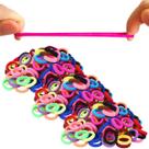 300 Unidades Xuxinha De Cabelo Rabicó Cor Neon Penteado Infantil