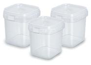 300un Pote Quadrado Com Lacre Bolo Gourmet Descartável 220ml
