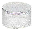 30m Fita De Natal Organza Glitter Aramada 2,5cm Várias Cores