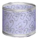 30m Fita Natalina Organza Aramada Lilás Glitter 6,3cm X 30m