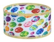 30m Fita Ovinhos Páscoa 2,2cm X 10m X 3un Cd Tafetá Aramadas
