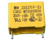 30x Capacitor Poliester 220nf/275v = 220k/275v X2 15mm