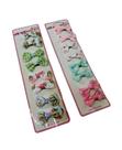 32 Mini Laços fita c/ Presilha Estampas sortidas Infantil