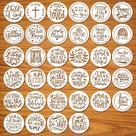34 estênceis com frases inspiradoras 7,6 x 7,6 cm reutilizáveis 34 estênceis com frases inspiradoras 7,6 x 7,6 cm reutilizáveis