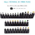 34pcs Universal DC Conectores Plug Kit 5.5x2.1mm Base Fêmea Conversor Adaptador De Alimentação