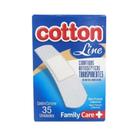 35 Curativos Band-Aid Family Care Flexíveis Cotton Line Proteção Segura