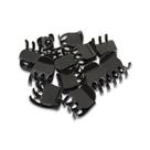 36 Presilha Piranha de Prender Cabelo Tridente Pequena Preto Penteado Cabelereiro