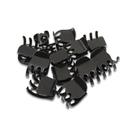 36 Presilha Piranha Para Prender Cabelo Tridente Média Preto
