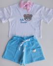 36073 1-3 lanfel cj blusa mc hello friends/shorts