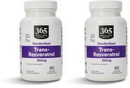365 by Whole Foods Market Transresveratrol 250 mg 60 cápsulas vegetais, pacote com 2 unidades