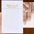 3D Gradiente Linha Francesa Adesivo De Unhas Diy Ferramenta De Adesivo De Decoração De Unhas