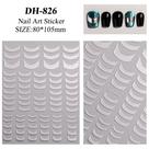 3D Gradiente Linha Francesa Adesivo De Unhas Diy Ferramenta De Adesivo De Decoração De Unhas
