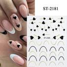 3D Gradiente Linha Francesa Adesivo De Unhas Diy Ferramenta De Adesivo De Decoração De Unhas