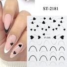 3D Gradiente Linha Francesa Adesivo De Unhas Diy Ferramenta De Adesivo De Decoração De Unhas