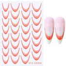3D Gradiente Linha Francesa Adesivo De Unhas Diy Ferramenta De Adesivo De Decoração De Unhas