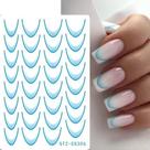 3D Gradiente Linha Francesa Adesivo De Unhas Diy Ferramenta De Adesivo De Decoração De Unhas